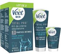 For Men - Lot De 2 Kits Épilation Zones Intimes - 2 Crèmes Dépilatoire 100ml Et 2 Baumes De Soin 50ml - Peaux Sensibles[Z507]