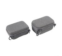 for mini 5 Pro Case Sac de protection à bandoulière pour télécommande DJI - Support de voyage en tissu avec séparateur réglable gris 18 x 7,9 x 12,4 cm (sac hôte + sac RC-N3)