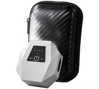 For Mini Pompe à oxygène portable rechargeable, ultra silencieuse 30 dB avec débit de 1 l/min pour aquarium, pêche, camping, aérateur double mode avec crochet, blanc (modèle blanc)