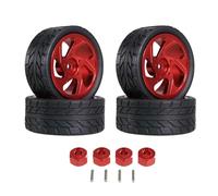 for MJX for Hyper go 1/14 14301 14302 14303 RC Voiture moyeu de Roue en métal pneus Mise à Niveau Pneu Adaptateur 12 mm(Rot)
