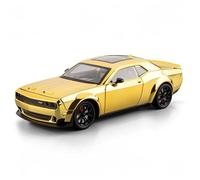 for modèle de Voiture en Alliage Dodge Challenger SRT 1:24, modèle de Voiture moulé sous Pression avec Fonctions sonores, Lumineuses et de Rebond.(Yellow)
