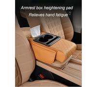 for Most Car Models Multifunctional PU Leather Car Armrest Box Mat - Universal Style Memory Cotton 5-in-1 Center Console Cover