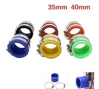 For moto carburateur caoutchouc 35mm 40mm adaptateur entrée tuyau d'admission O_KO P_WK carburateur manchon accessoire Carburateur de remplacement (Color : 40mm-red)