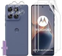 For Motorola Moto Edge 60 Fusion Screen Protector, 2+2 Pieces Tpu Screen Protectors + Tempered Glass Rear Camera Protector, Hd Anti-Fingerprint Anti-Scratch Film Screen Protector
