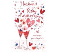 For My Husband on our Ruby 40th Wedding Anniversary Card icg by ICG