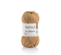 for Nature Amigurumi Pelote de coton bio DK pour tricot et crochet - Pelote de 50 g - 100 % coton bio GOTS - Fil à double tricot (36 marron clair)