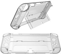 For Nintendo Switch OLED-Clear TPU Hard PC Case-Game Console Case for Switch OLED and Joy Con-Durable,Ergonomic,Daily Protection