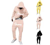 for NOFS Survêtement pour homme - Ensemble 2 pièces à manches longues avec capuche - Pantalon de jogging - Tenue de sport - Chaud - Décontracté - Lettres imprimées - Y2K Hip Hop - Survêtement