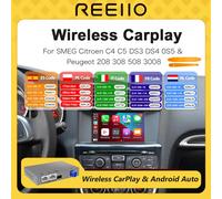 For Peugeot Citroen Wireless Carplay Android Auto adapter module SMEG 208 2008 308 508 3008 & C4 DS3 DS5 With Reverse Camera BT SMEG System