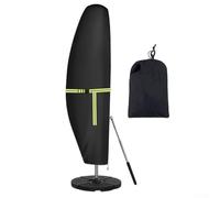 For Porch Shield Housse de parasol d'extérieur en tissu Oxford 420D, fermeture éclair imperméable et sangle fluorescente sécurisée pour parasols décalés de terrasse (L)