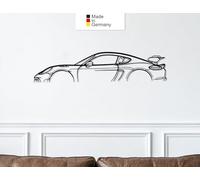 for Porsche 718 GT4 RS Tableau mural en métal, décoration murale, silhouette de voiture (taille : 69 cm (27")
