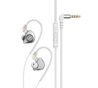 for pour hifi In-Ear 3.5mm Headphones: Bass-Enhanced Gaming Earbuds(Silver) | Detachable cable design, easy replacement, pour durable ABS build, 1.2m length, black or silver finish