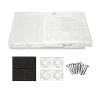For PS Slim Clear Case DIY Replacement, Coque Transparente pour Console de Jeux Retro, ABS Léger avec Couvercles Haut Bas Interrupteur et Slot d'Extension, Compatible avec Tous Mod (pour 9XXXX)