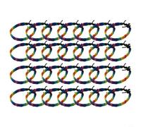 For Rainbow Pride Bracelet réglable pour bracelet tressé pour sensibilisation LGBTQ+ et expression de soi cohérente (24 noir)