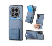 (For Redmi Note 14 Pro+ 5G)Carbon Fiber Card Bag Fold Stand Phone Case