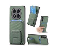(For Redmi Note 14 Pro+ 5G)Carbon Fiber Card Bag Fold Stand Phone Case