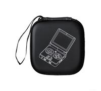 For RG35XXSP Flip Game Console Case - PU Leather Protective Storage Bag - Shock Absorption & Waterproof Fabric - Portable Travel Carry Case with Hanging Rope