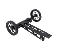 For RHINE Roue facile de 80 mm avec support en alliage d'aluminium pour porte-bagages arrière de vélo pliable avec rotation silencieuse (80 mm noir)