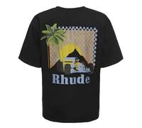 for RHUDE Summer Coconut Tree Racing Moonlight Tropics T-Shirt Black XL