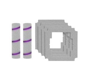 For S9 Chiffons De Nettoyage En Fibre, Compatibles Avec Le Robot Lave-vitres Liectroux, Accessoire For Robot Lave-vitres, 4 Chiffons + 2 Brosses Rotatives