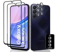 For Samsung Galaxy A15 5g/4g Tempered Glass, Screen Protector + Rear Camera Protector Film, 2 + 2 Pieces 9h Hardness Bubble-Free Anti-Scratch Screen Protectors Tempered Glass