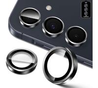 For Samsung Galaxy A55 5g Protection Camera, 9h Individual Lens Screen Protectors, Metal Ring + Tempered Glass, Hd Anti-Scratch Protector Film \ Black
