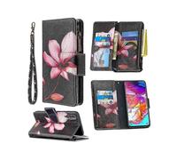 For Samsung Galaxy A70 Colored Drawing Pattern Zipper Horizontal Flip Leather Case with Holder & Card Slots & Wallet