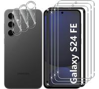 For Samsung Galaxy S24 Fe 5g Tempered Glass, 3+3 Pieces Screen Protector + Rear Camera Protector Film, 9h Hardness Hd Anti-Scratch Bubble-Free Tempered Glass Screen Protectors