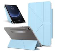for Samsung Galaxy Tab S10 FE 10.9" (SM-X520/X526B/X528U) 2025 Case Detachable Magnetic Cover Slim Protective Shockproof Case,Transparent Back Shell Slim Stand Cover(Light Blue)