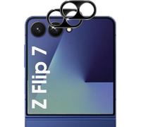 For Samsung Galaxy Z Flip 7 Camera Protection, 2 Pieces 9H Hardness Ultra Hd Tempered Glass Film, Bubble Free Anti-Scratch Ultra Resistant Film Camera Screen Protector \ Black