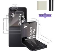 For Samsung Galaxy Z Flip7/Flip 7 5g Screen Protector, 2 X 9h Hardness Front Tempered Glass + Flexible Interior Tpu Screen Protector + Rear Camera Hd Bubble-Free Film