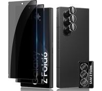 For Samsung Galaxy Z Fold 6 5g Anti-Spy Tempered Glass, 2+1 Pieces Anti-Spy Screen Protector + Camera Lens Protector Film, 9h Anti-Scratch Bubble-Free Privacy Screen Protectors