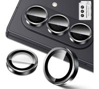For Samsung Galaxy Z Fold 7 5g/Z Fold7 5g Camera Protection, 9h Individual Lens Screen Protectors, Metal Ring + Tempered Glass, Hd Anti-Scratch Screen Protector Film \ Black