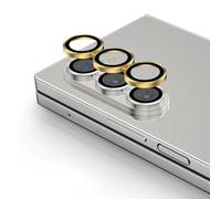 for Samsung Galaxy Z Fold7 Camera Lens Protector Ultra Thin Case Friendly,Shatterproof Tempered Glass with Aluminum Metal Circle Camera Screen Protector Cover Accessories (Gold)