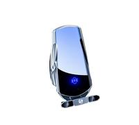 For Samsung Universal Infrared Induction Fast Charging Car Wireless Charger Magnetic Automatic Car Mount Phone Holder(Silver)