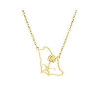 For Saudi Arabia Stainless Steel Pendant Necklace Earrings And Ring Set Fashionable And Versatile Suitable For Men And Women Brides Grooms Suitable For Wedding Parties And Various Festivals (gold)