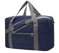 For Spirit Airlines Sac à main pliable pour articles personnels 45,7 x 35,6 x 20,3 cm pour homme et femme, Bleu marine neige, With Shoulder Strap, Tendance