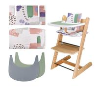 for Stokke Coussin de chaise haute, doux et confortable pour Stokke Housse de siège bébé avec 2 sets de table pour chaise haute, pour Tripp Trapp Coussin bébé rend bébé assis plus confortable (imprimé
