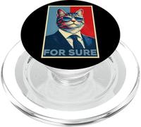 for Sure Chat Français Macron Parodie Pop Art Vintage Hope PopSockets PopGrip pour MagSafe