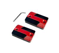 for T&RANSALP 700 for & 650 for XLV Motorcycle Aluminum Front Brake Reservoir Fluid Tank Oil Cup Cover 2PCS Réservoir Liqui Frein(Red2)
