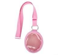 For Tamagotchi Paradise Focused Sac de protection en nylon avec soutien structuré et ouverture zippée accessible (rose)