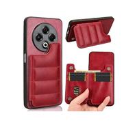 (For Tecno Spark 30 4G,Red)Cow Pattern Sewing Card Bag Phone Case