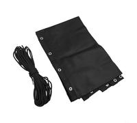 For Textilene Tissu de rechange pour balancelle | Tissu noir pour accrocher des meubles de jardin | Kit de réparation avec corde et sac latéral | 64 x 197 x 23 cm | Ajustement (1 pièce sans poches)