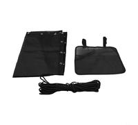 For Textilene Tissu de rechange pour balancelle | Tissu noir pour accrocher des meubles de jardin | Kit de réparation avec corde et sac latéral | 64 x 197 x 23 cm | Ajustement (1 pièce avec poches)