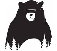 For The Bear Car Bumper Window Stickers Repair Decal Vinyl Car Wrap Motorcycle Sunscreen Decoration 13cm（2Pcs）