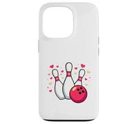 for The Love of Bowling Ball, épingles et cœurs Coque pour iPhone 13 Pro