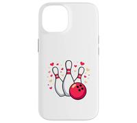 for The Love of Bowling Ball, épingles et cœurs Coque pour iPhone 14