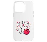for The Love of Bowling Ball, épingles et cœurs Coque pour iPhone 15 Pro Max