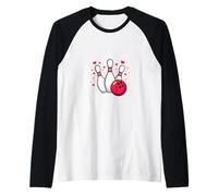 for The Love of Bowling Ball, épingles et cœurs Manche Raglan