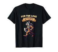 for The Love of Fluff I Anthro Wolf Character Artwork T-Shirt